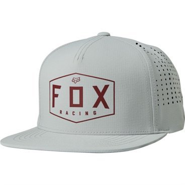 Бейсболка велосипедная FOX Crest Snapback Hat, Grey/Red, 26036-037-OS
