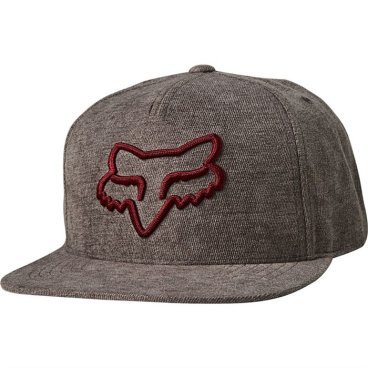 Бейсболка велосипедная FOX Instill Snapback Hat, Grey/Red, 21999-037-OS