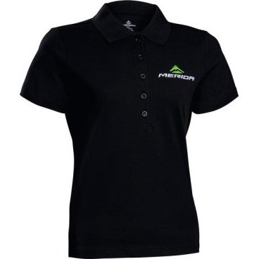Фото Футболка велосипедная MERIDA Polo-Shirt, Black, женская, короткий рукав, 2287012645