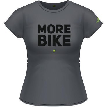 Фото Футболка велосипедная MERIDA T-Shirt More Bike, Grey, женская, короткий рукав, 2287013033