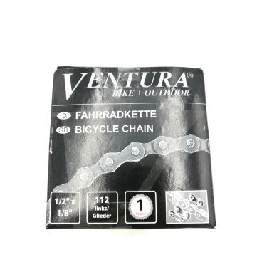 Велосипедная цепь с замком VENTURA 1/2х1/8, односкоростная, 112 звеньев, 5-301125