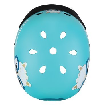 Шлем велосипедный Globber ELITE LIGHTS, детский, голубой, 507-105