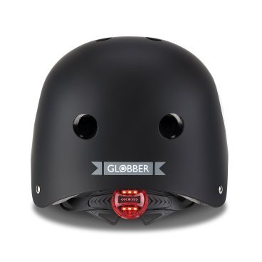 Шлем велосипедный Globber ELITE LIGHTS, детский, черный, 507-120