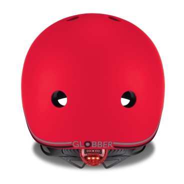 Шлем велосипедный Globber GO UP LIGHTS, детский, красный, 506-102