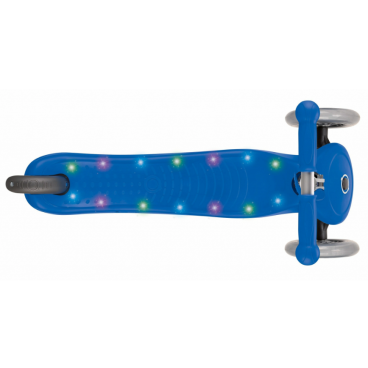 Самокат Globber PRIMO STARLIGHT, детский, трехколесный, светящаяся платформа, синий, 425-100-2