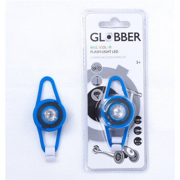 Фонарь велосипедный Globber FLASH LIGHT LED, синий, 522-100