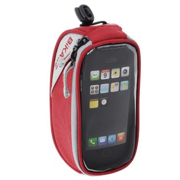 Фото Велосумка BiKase Beetle, на верхнюю часть рамы, с чехлом для смартфона, красный, 1027