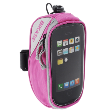 Фото Велосумка BiKase Beetle, на верхнюю часть рамы, с чехлом для смартфона, розовая, 1029