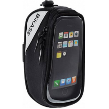 Фото Велосумка BiKase Beetle, на верхнюю часть рамы, с чехлом для смартфона, черный, 1025