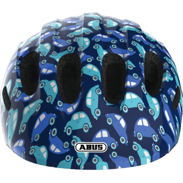 Шлем велосипедный ABUS Smiley 2.0, детский, blue car (голубой с машинками), 05-0086953