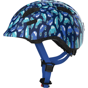 Фото Шлем велосипедный ABUS Smiley 2.0, детский, blue car (голубой с машинками), 05-0086953