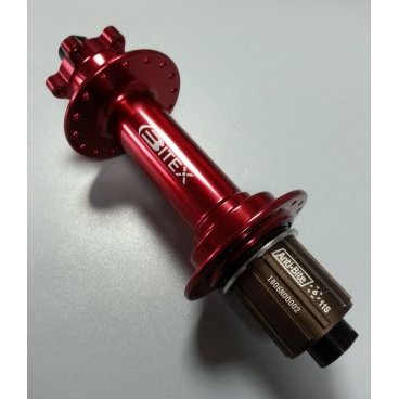 Втулка велосипедная Bitex, задняя, для фэтбайка, барабан Shimano алюминий, 190 мм, красный, FB-MTR12-190Red_ShimAL