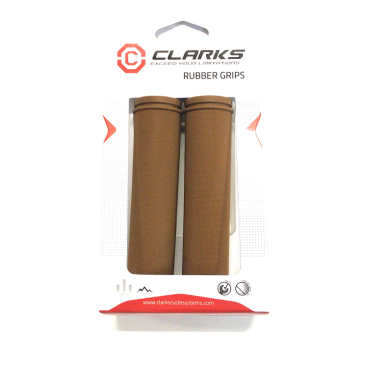 Грипсы велосипедные CLARK`S С98-130, резина, 130 мм, коричневый, 3-376