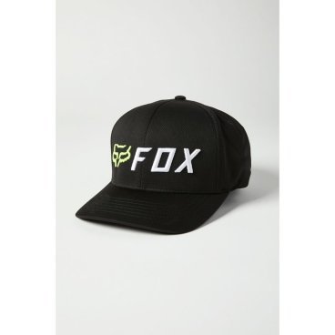 Фото Бейсболка велосипедная Fox Apex Flexfit Hat, BLACK/YELLOW, 26044-019-S/M