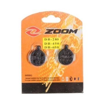 Колодки тормозные Zoom, для дисковых тормозов Zoom DB280/285/410/420/430/450/560, блистер, DB-01