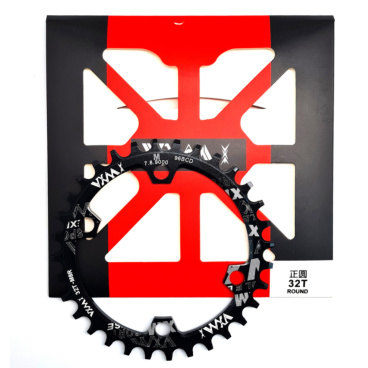 Фото Звезда велосипедная VXW NARROW/WIDE, передняя, 96sBCD, 32T, AL7075, черный, ZTB21189