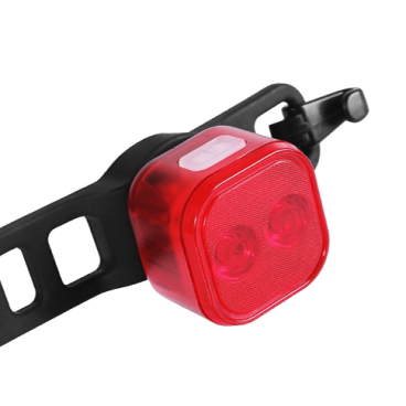 Фонарь велосипедный GACIRON W07R, задний, 2 светодиода, угол 300°, Li-ion 200 mA, USB, красный, W07R
