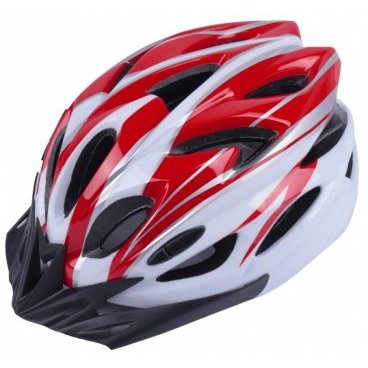 Фото Шлем велосипедный Vinca Sport VSH 25, взрослый, IN-MOLD, красно-белый, VSH 25 Red-White (L)