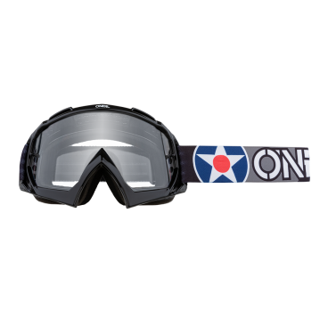 Веломаска O'Neal B-10 Goggle WARHAWK, black/gray - clear, 6024-908