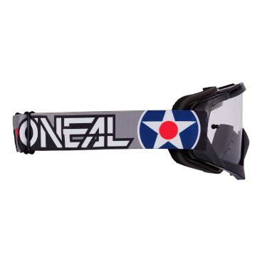 Веломаска O'Neal B-10 Goggle WARHAWK, black/gray - clear, 6024-908