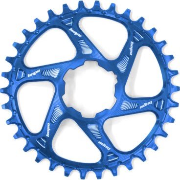 Фото Звезда велосипедная HOPE, для системы с прямым монтажом, 32 Т, профиль узкий/широкий, офсет 3 мм, синий, RR32BHCSPB