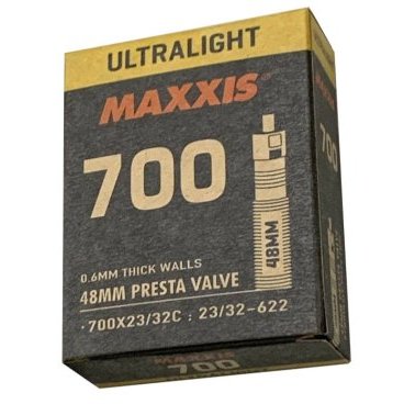 Фото Велокамера Maxxis Ultralight, 700X23/32C, LFVSEP велониппель 48 мм, толщина 0.6 мм, 2021, EIB00100000