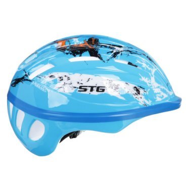 Шлем велосипедный STG HB6-2-A, детский/подростковый, голубой