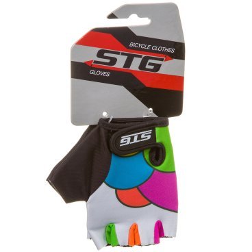 Перчатки велосипедные STG Candy, детские, на липучке