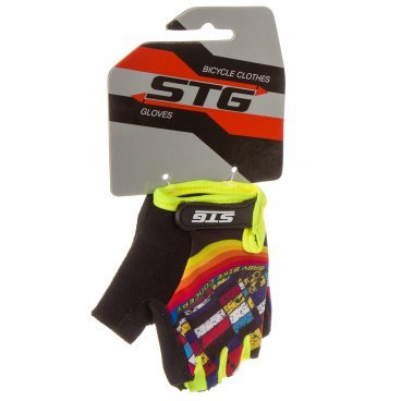 Перчатки велосипедные STG AL-05-1599, детские, разноцветный/серый