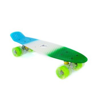 Фото Скейтборд мини TRIX, 22" (56 см), пластик, зеленый/белый/голубой, SKTX002BLGWB