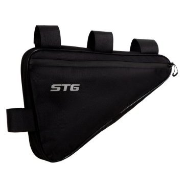 Велосумка STG 555-553, под раму, влагозащищенная, 40х26х5 см, 3,7 л, черный, Х108351