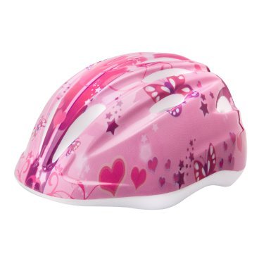 Фото Шлем велосипедный Stels HB6-3_f, детский, out-mold, красно-розовый