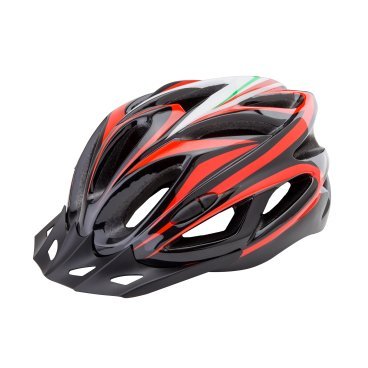 Фото Шлем велосипедный Stels FSD-HL022, in-mold, чёрно-красный, 600127