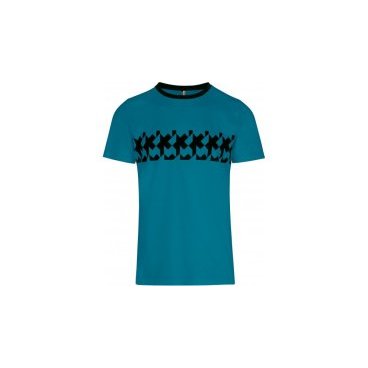 Фото Велофутболка ASSOS SIGNATURE Summer T-Shirt - RS Griffe Adamant, мужская, Blue, 41.20.233.2G.M