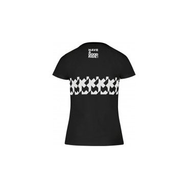 Велофутболка ASSOS SIGNATURE Summer T-Shirt - RS Griffe, женская, blackSeries, 42.20.234.18.S