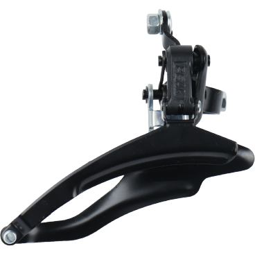 Фото Передний неиндексный переключатель Vinca Sport, нижняя тяга, хомут 28,6 мм, 15-21ск, черный, QD 05