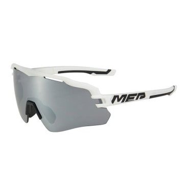 Фото Очки велосипедные Merida Race Sunglasses, 35 гр, оправа пластик, Matt White/Grey, 2313001312