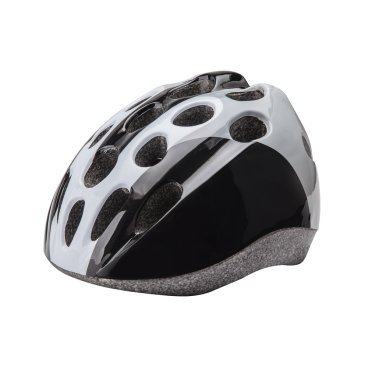 Фото Шлем велосипедный Stels HB5-3, детский, черно-бело-серый, 600114 LU089690