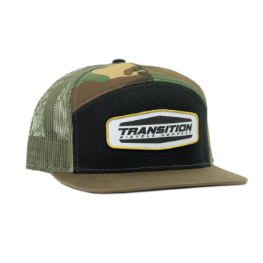 Кепка велосипедная TBC 7 Panel Trucker Hat, Transition Patch, Adjustable, Forest Camo, 01.21.99.9001