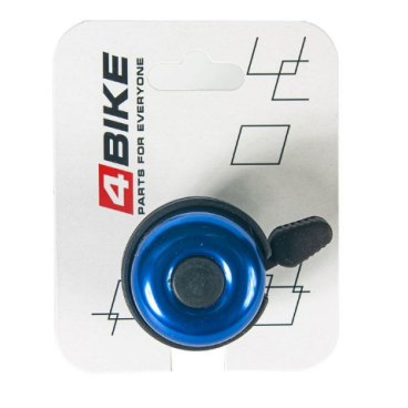 Фото Велозвонок 4BIKE BB3207-Blu, алюминий, пластик, D-40 мм, голубой, ARV100031