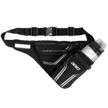 Сумка велосипедная KV+ Waist bag with bottle, поясная, с флягой, чёрный, 8D04