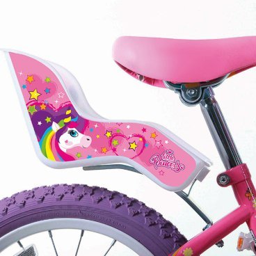 Сиденье велосипедное TRIX Little Princess, детское, для кукол, крепление сзади на раму, пластиковое, белое, DSTX03LP