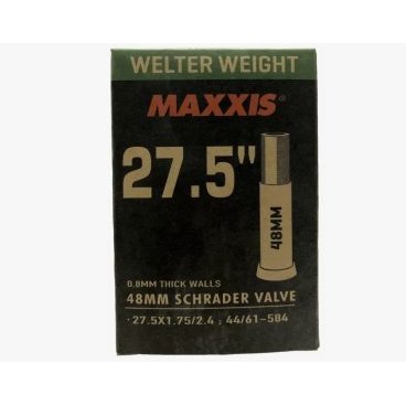 Камера велосипедная MAXXIS WELTER WEIGHT, 27.5"X1.75/2.4, 44/61-584, 0.8 мм, LSV48 (B-C), EIB00139900