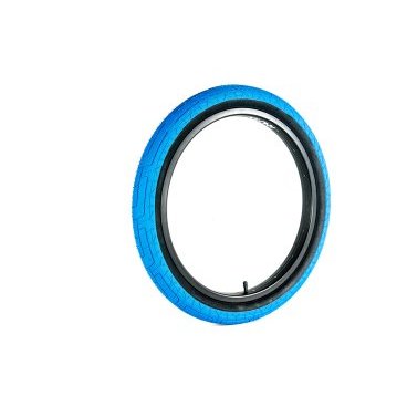 Велопокрышка COLONY, 20 x 2.2", Grip Lock Tyre - Steel Bead, цвет Blue Tread/Black Wall, 03-002102