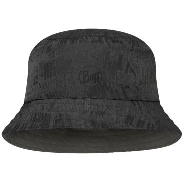 Панама Buff Travel Bucket Hat Gline, двусторонняя, Black-Grey, 128626.999.25.00