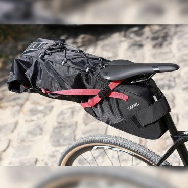 Сумка велосипедная Zefal Z Adventure R11 Saddle Bag, подседельная, объем от 5 до 11L, красный/черный, 2023, 7001