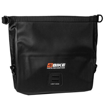 Велосумка 4BIKE Handlebar Set, на руль для байкпакинга, комплект 2 сумки, 100% влагозащита, черный, ARV000299