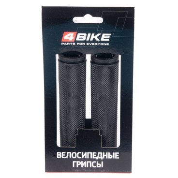 Грипсы велосипедные 4BIKE, 130 мм, резиновые, черный, ARV000033