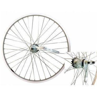 Колесо велосипедное VELOOLIMP, 26", заднее, эксцентрик, серебристое, ZVK00020 _УЦЕНКА