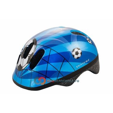 Детский шлем велосипедный VENTURA с сеточкой 6 отверстий 50-57см SOCCER 
